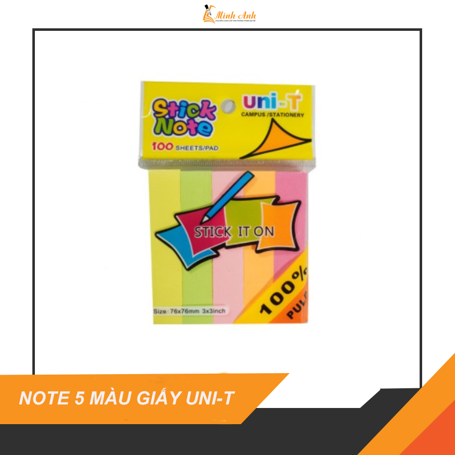 Giấy note UNC 4 màu giấy | Giấy note giá rẻ chất lượng độ dính cao ...